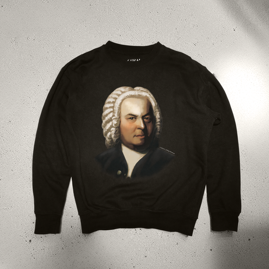 Made with soft 100% cotton, this black sweatshirt is perfect for everyday comfort. Expertly printed ColorHalftone design featuring Johann Sebastian Bach. Available in a wide range of sizes from S to 3XL, you're sure to find the perfect fit.