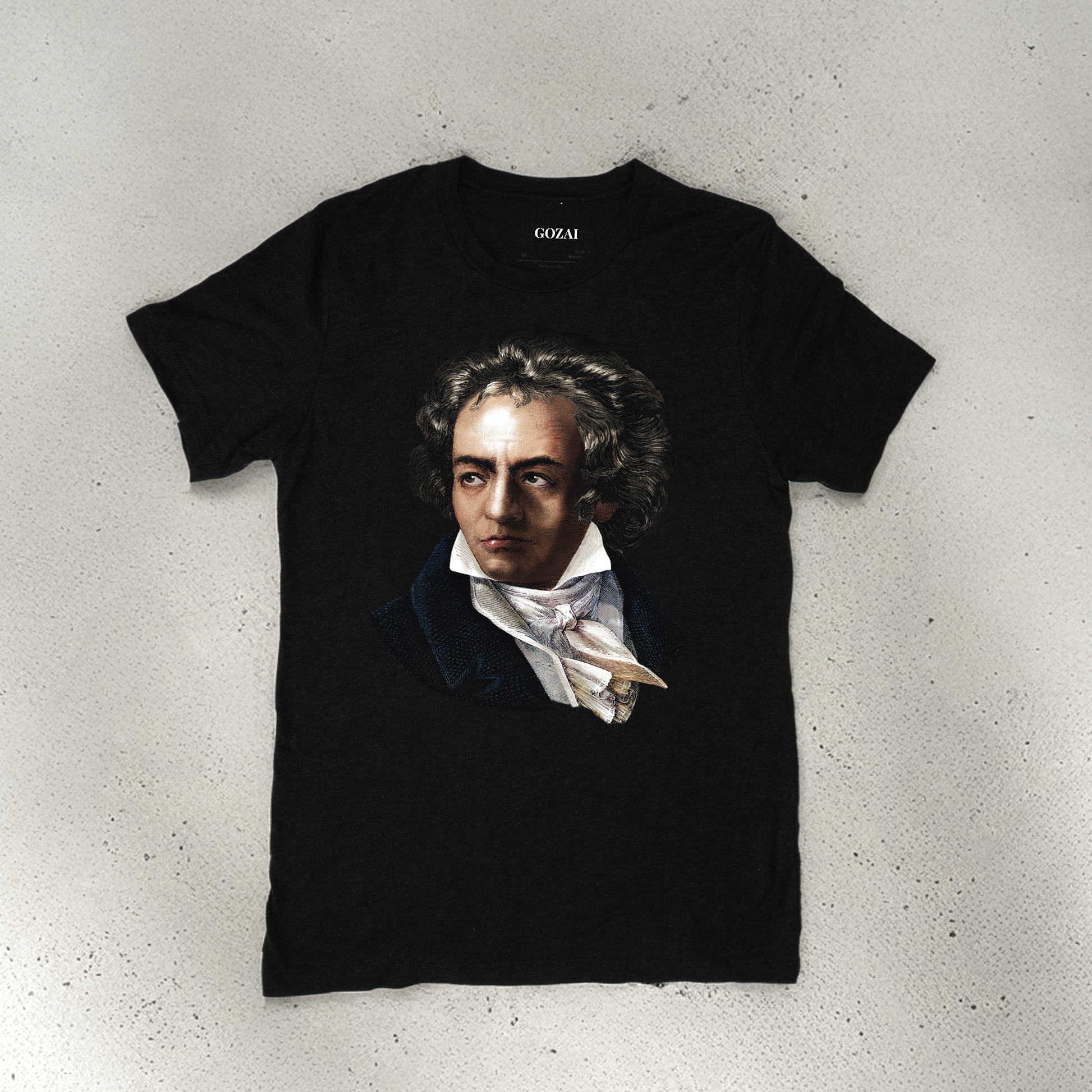 Ludwig van Beethoven T-Shirt: Celebrate the iconic composer with this classic ColorHalftone tee. Comfortable 90% cotton blend, high-quality print, sizes XS-3XL