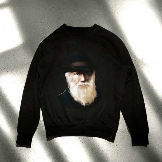 Made with soft 100% cotton, this black sweatshirt is perfect for everyday comfort. Expertly printed ColorHalftone design featuring Charles Robert Darwin. Available in a wide range of sizes from S to 3XL, you're sure to find the perfect fit.