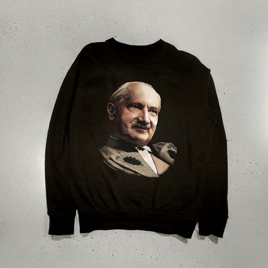 Made with soft 100% cotton, this black sweatshirt is perfect for everyday comfort. Expertly printed ColorHalftone design featuring Martin Heidegger. Available in a wide range of sizes from S to 3XL, you're sure to find the perfect fit.