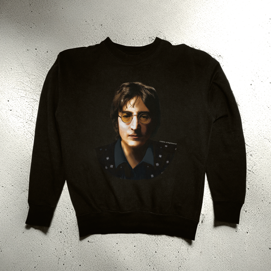 Made with soft 100% cotton, this black sweatshirt is perfect for everyday comfort. Expertly printed ColorHalftone design featuring John Lennon. Available in a wide range of sizes from S to 3XL, you're sure to find the perfect fit.