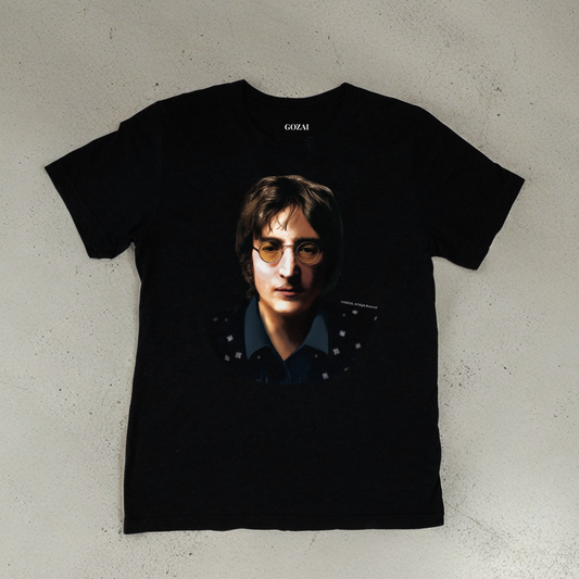 Made with a comfy 90% cotton, 10% polyester blend, this vintage-style black heather tee is perfect for everyday wear. Expertly printed ColorHalftone design featuring John Lennon. Available in XS-3XL for a perfect fit.