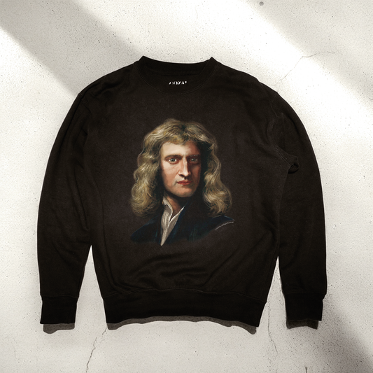 Made with soft 100% cotton, this black sweatshirt is perfect for everyday comfort. Expertly printed ColorHalftone design featuring Sir Isaac Newton. Available in a wide range of sizes from S to 3XL, you're sure to find the perfect fit.